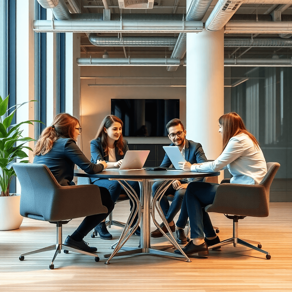 Personnes collaborant ensemble