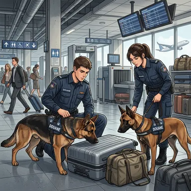 Maître de chien douanier